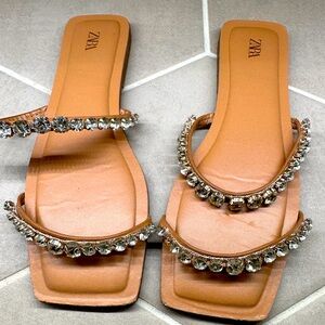 Zara embellished slippers